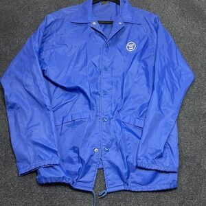 Vintage Aristo Jac Jacket Mens Medium Blue Nylon Snap Westinghouse Windbreaker